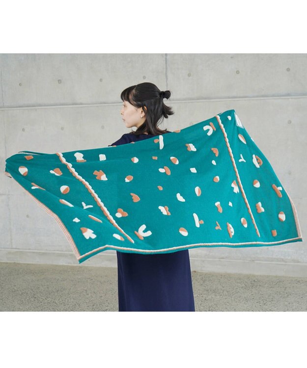 nitorito 【UNISEX】Sanpo オリジナル柄 ストール green