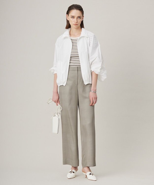 ICB L Vi/Ly/Liツイル ワイドストレートパンツ カーキ系