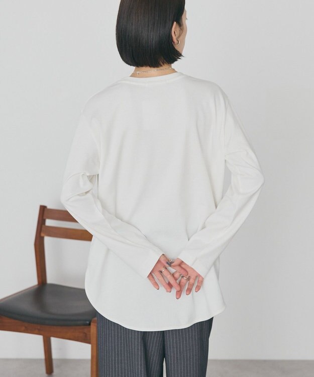 AMERICAN HOLIC ラウンドクルーネックプルオーバー Off White