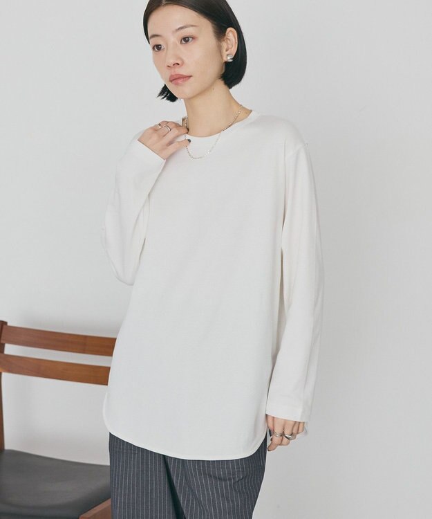 AMERICAN HOLIC ラウンドクルーネックプルオーバー Off White