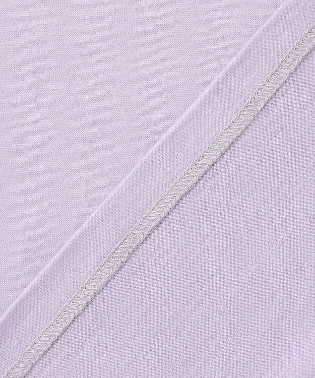 J.PRESS LADIES ウォッシャブルウール フリルネック カットソー ふじ色系