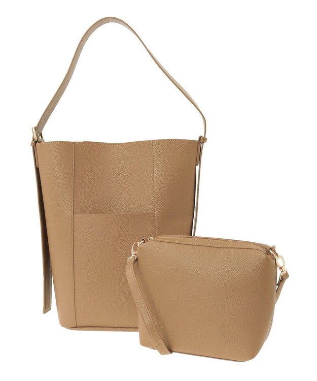 Green Parks ＫＯＳＳＯＲＥＣＯ軽量合皮ポーチ付ショルダー Beige