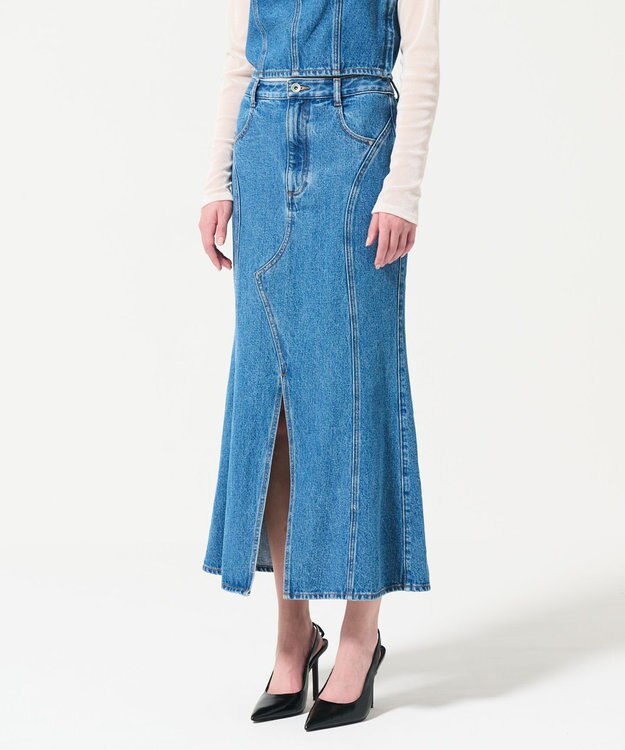 GRACE CONTINENTAL マーメイドデニムスカート インディゴ