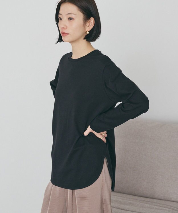 AMERICAN HOLIC ラウンドクルーネックプルオーバー Black