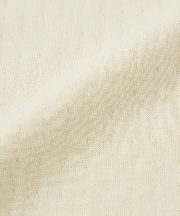 MIKI HOUSE HOT BISCUITS 【70-110cm】 エルボーパッチ 接結天竺長袖Tシャツ アイボリー