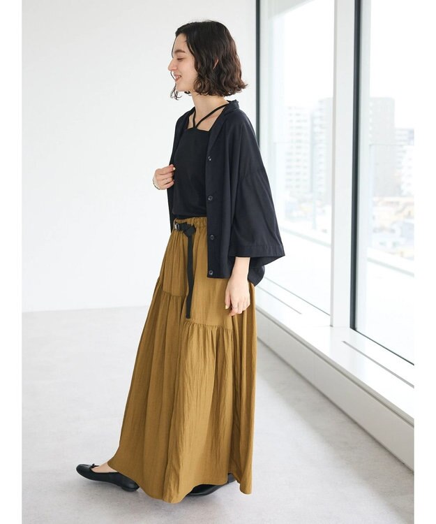 CRAFT STANDARD BOUTIQUE レーヨンワイドシャツ Black