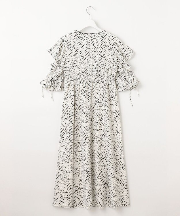 Feroux 【洗える】ショルダーオープンドット ワンピース ホワイト系5