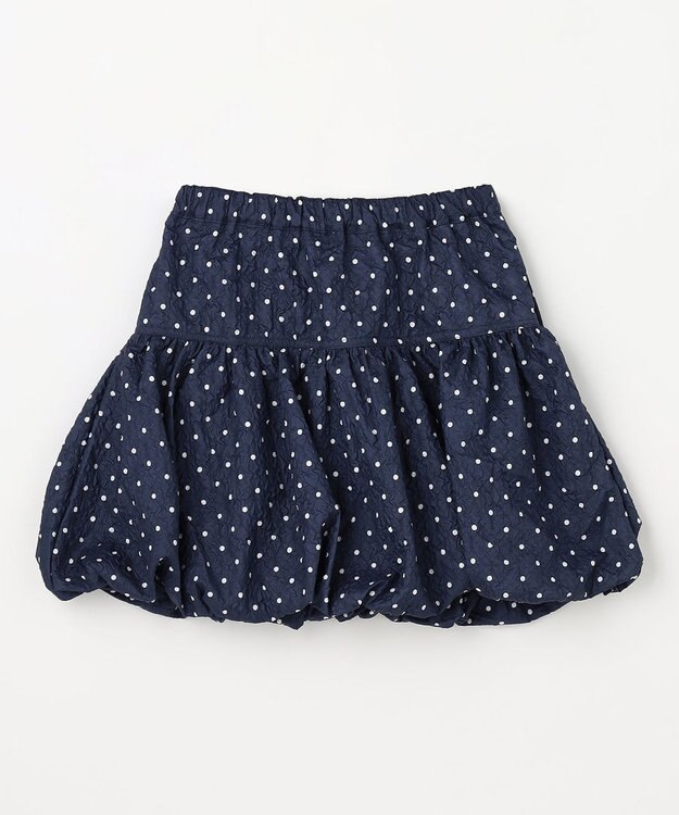 ANY KIDS 【洗濯機可能】バルーン ドットスカート ネイビー