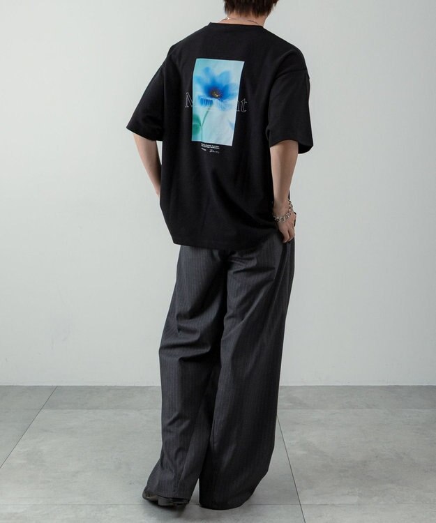 WEGO アクセ付きフォトグラフィックT（SS） ブラック