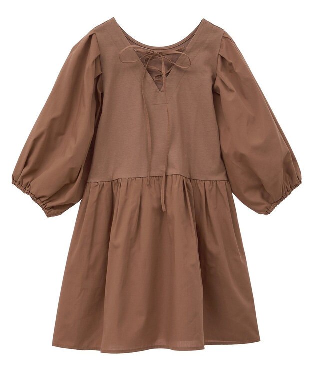 Green Parks ・ＥＬＥＮＣＡＲＥ　ＤＵＥ　２ｗａｙボリュームチュニック Brown