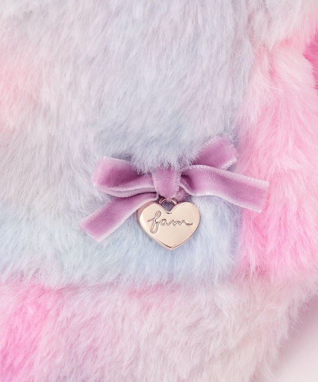 ANY KIDS ネコ耳付き ファー キャップ レインボー