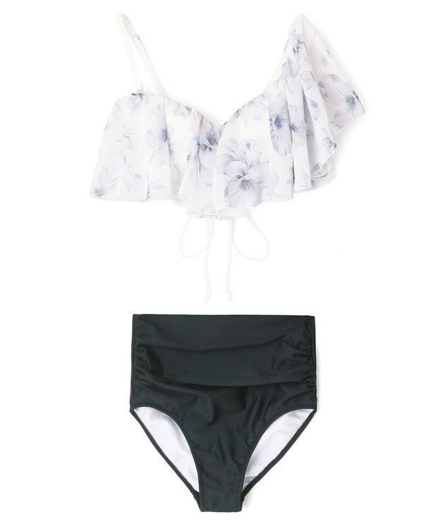 San-ai Resort（三愛水着楽園） 【SALE】軽い着け心地でしっかり盛れる【楽盛り水着】　ワイヤービキニ　7S・9M・11L　【San-ai Resort（サンアイリゾート）】 ホワイト×グレー