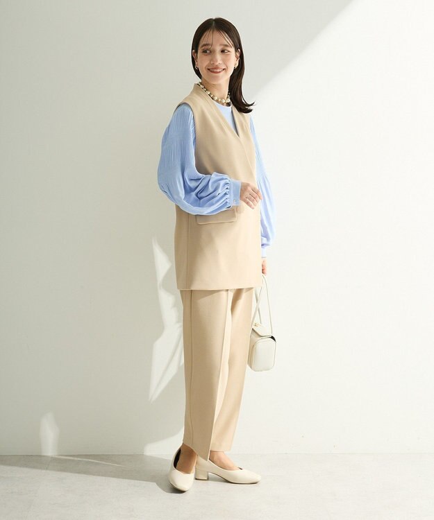 Green Parks Ｏ．きれいシルエットテーパードパンツ Light Beige