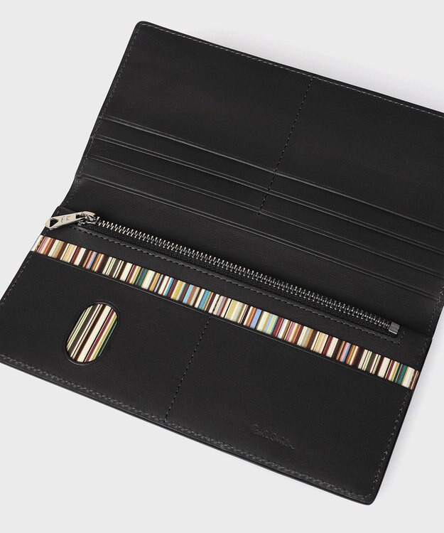 Paul Smith ベジタンストライプ 長財布 ブラック