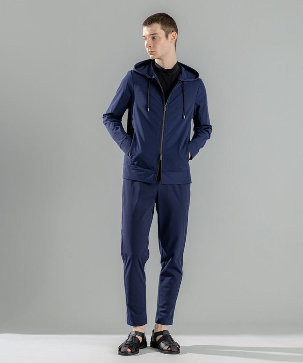 JOSEPH HOMME 新素材【水滴除去性/洗える/ストレッチ】 デューエイトタックジャージー   ジップアップパーカー ネイビー系