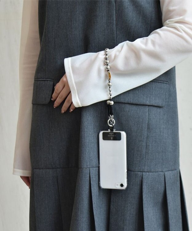 LANVIN en Bleu ジュエル スマホストラップ ブラック