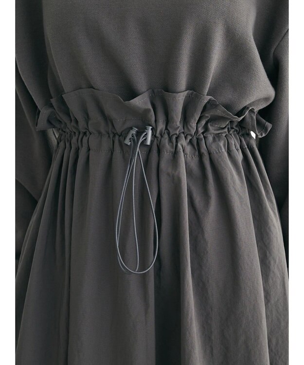 Green Parks ・ＳＵＧＡＲ　ＳＰＯＯＮ　ドロストドッキングワンピ Charcoal Gray