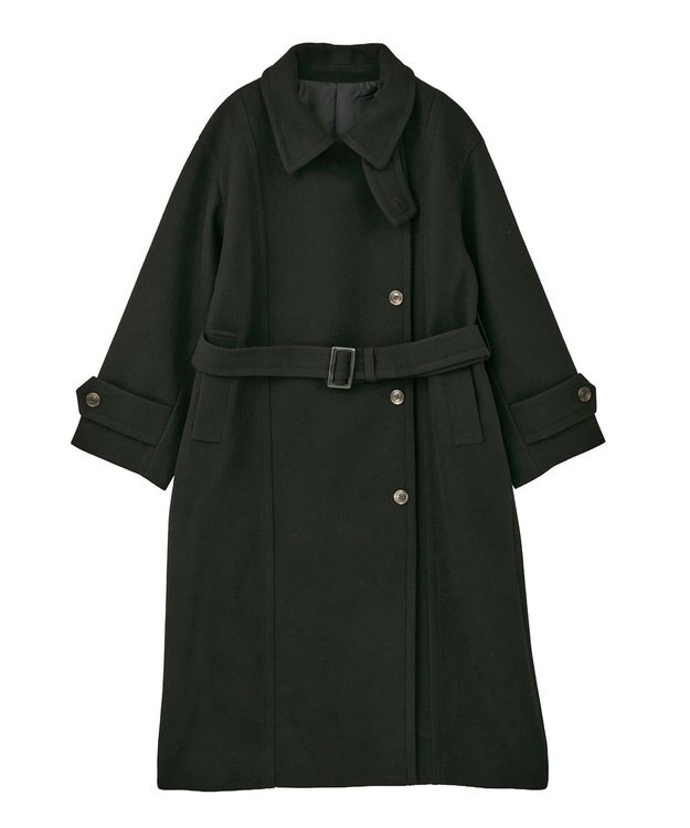 earth music&ecology 3WAYカラーロングコート Black