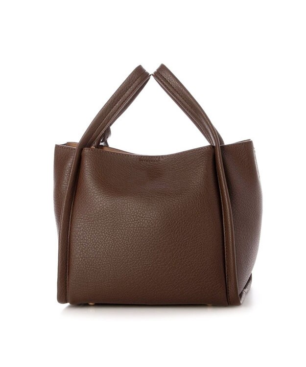 UNBILLION カシュカシュ cachecache / ミニショルダー付きソフトレザー調ミニトートバッグ チョコ