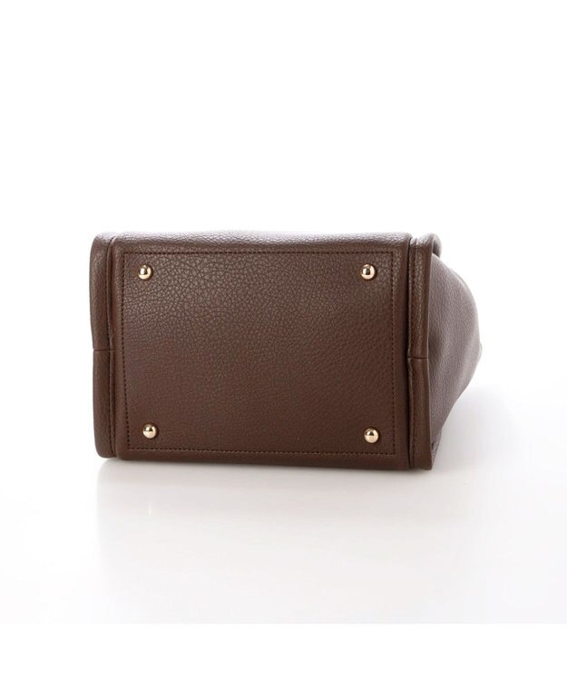 UNBILLION カシュカシュ cachecache / ミニショルダー付きソフトレザー調ミニトートバッグ チョコ