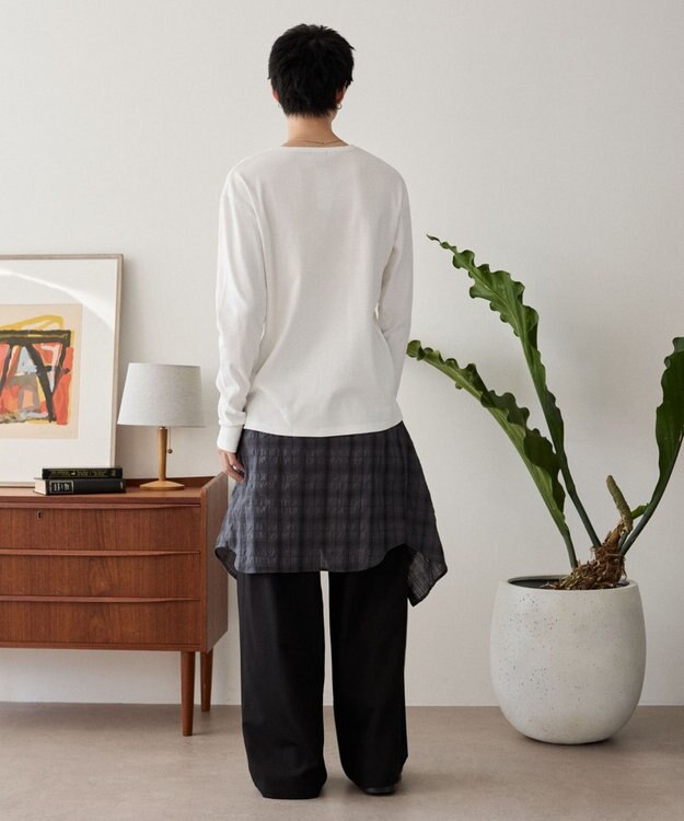 WEGO タイトフィットリブT（長袖） ホワイト