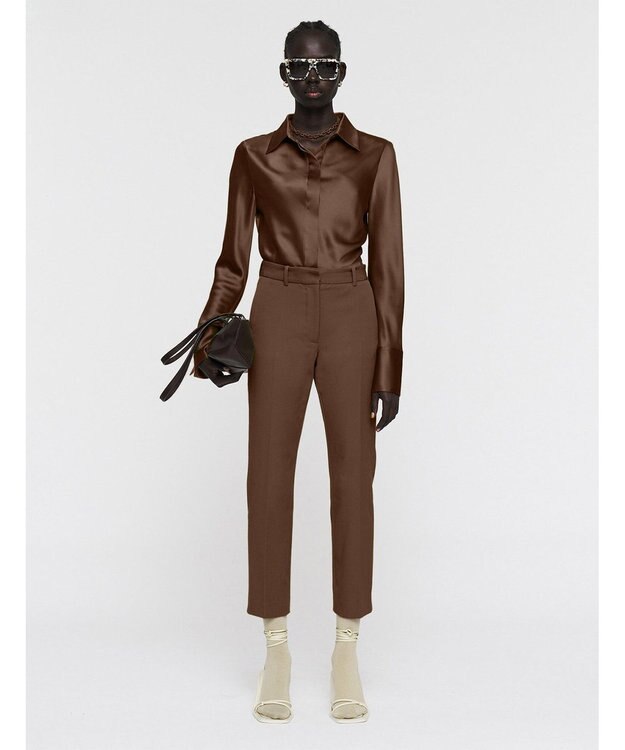 JOSEPH ギャバジンストレッチ　スリムストレートトラウザーズ Arabica