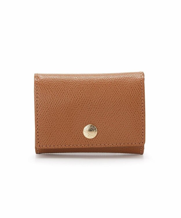 TOPKAPI 【TOPKAPI】角シボ型押し・三つ折りミニ財布 COLORATO コロラート ブラウン