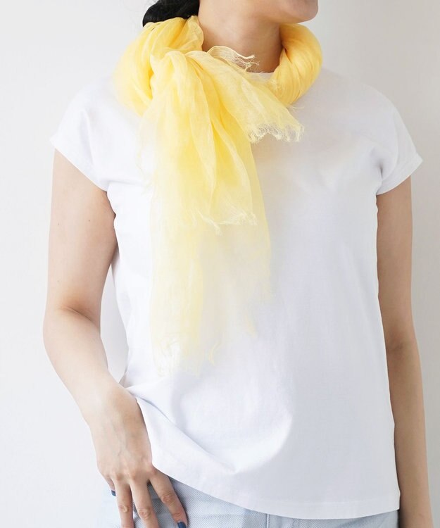 muto Ramie 500 plain リネンストール orange plain