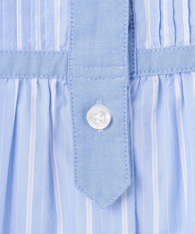 J.PRESS YORK STREET 【WOMEN】コットンタイプライターストライプ ブラウス サックスブルー系1