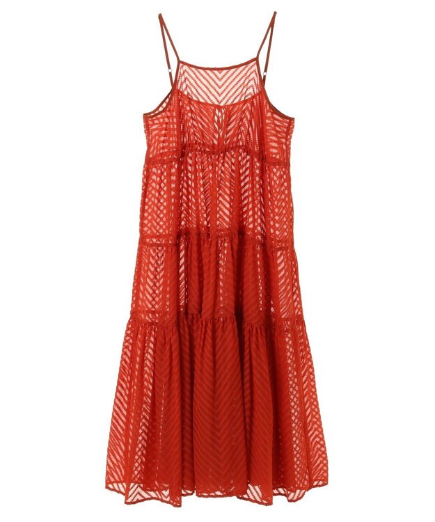 Green Parks armonia.ティアードシアーキャミワンピース Terracotta