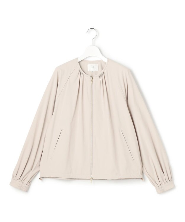 23区 L 【先行予約】2WAYストレッチタフタ ギャザーブルゾン ベージュ系