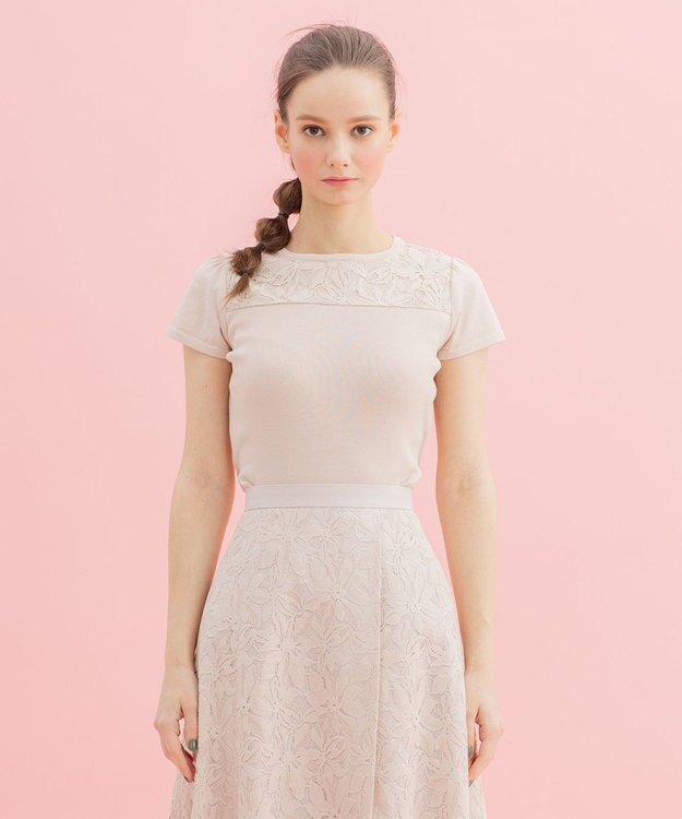 TOCCA 【洗える！】KNIT FLEURS プルオーバー ピンク系