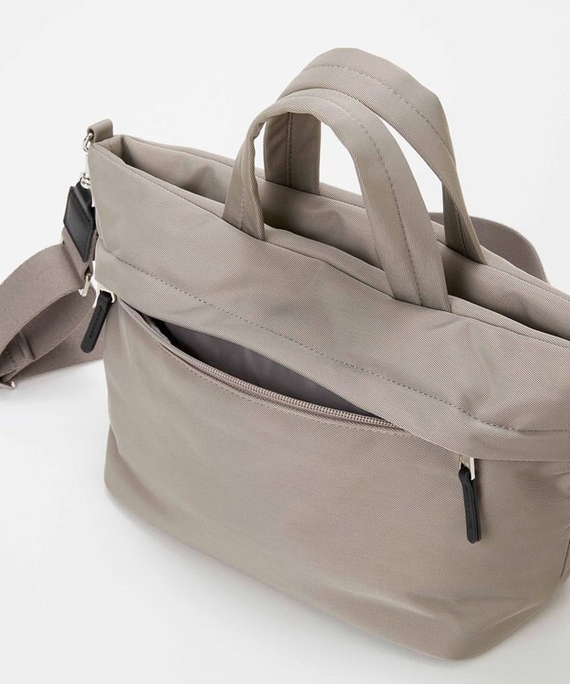 TOPKAPI 【Breath TOPKAPI】【撥水】マット ナイロン ショルダー付き ミニ トートバッグ グレー