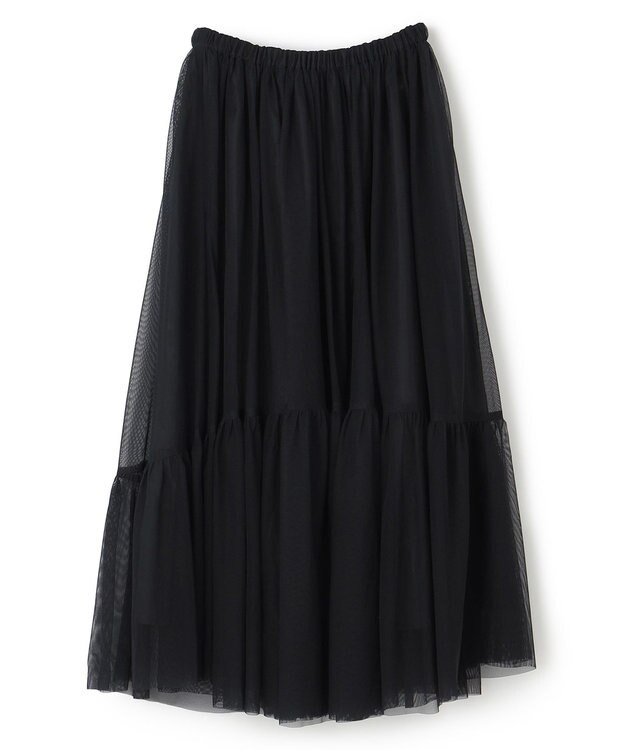 uncrave 【洗濯機洗い可】カクテルチュール スカート（uncrave STANDARD） ブラック