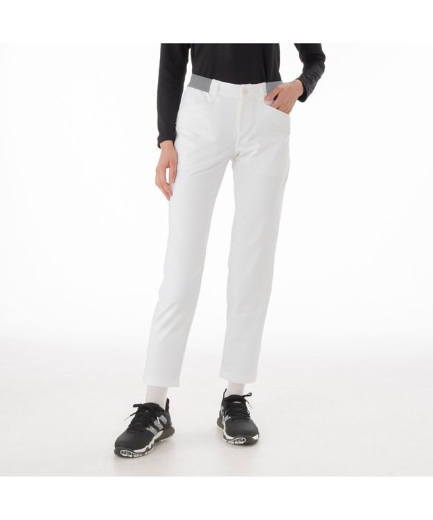 ZERO HALLIBURTON 【防透け加工】アンチシースルーパンツ 82750 洗濯可能 撥水 ストレッチ素材 ゴルフ ZHG-W11a ホワイト