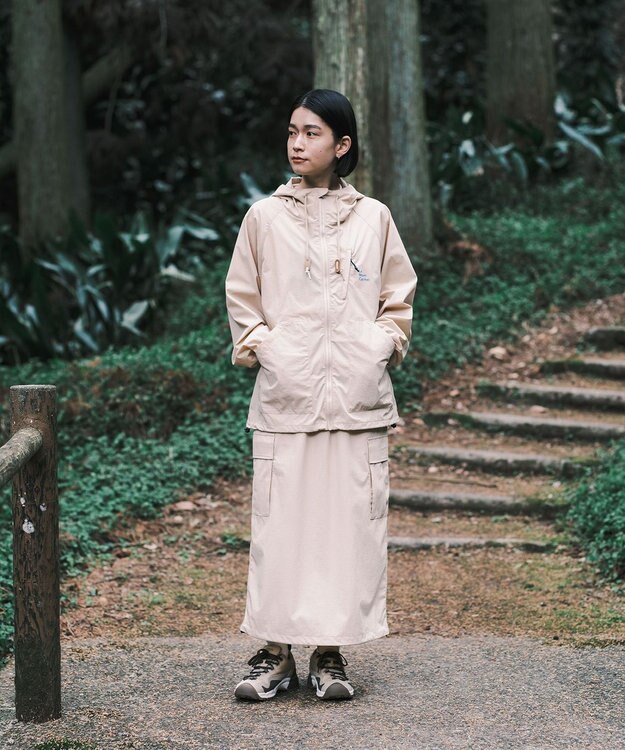 SHARE PARK LADIES 【撥水・UVカット・ストレッチ・軽量 】ナイロンカーゴスカート（S・Mサイズ） ベージュ系