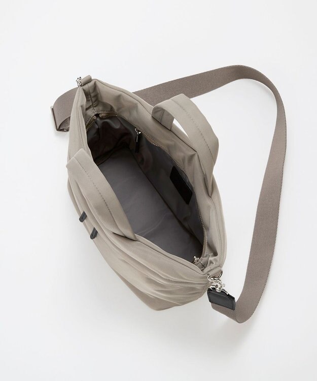 TOPKAPI 【Breath TOPKAPI】【撥水】マット ナイロン ショルダー付き ミニ トートバッグ グレー