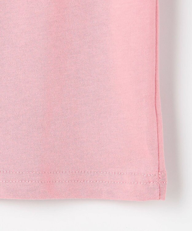 ANY KIDS 【綿100%】ひんやり フレンチスリーブ サガラ刺繡Tシャツ ピンク×ウサギ