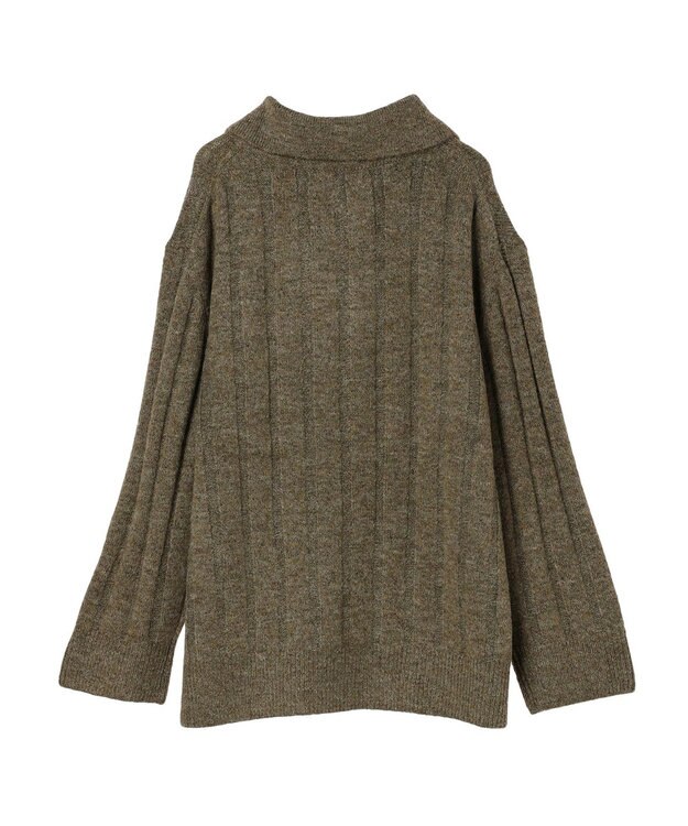 Green Parks ・Ｐｅｔｉｔ　Ｆｌｅｕｒ　ハーフＺＩＰニット Brown