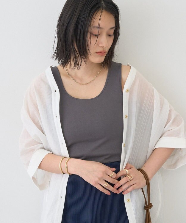 AMERICAN HOLIC Uネックタンクトップ Charcoal Gray