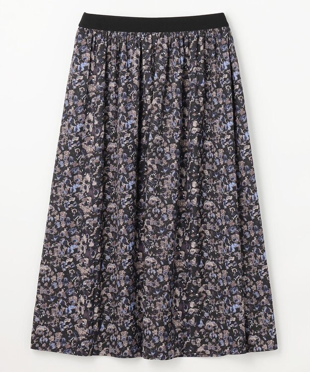 ANY 【ウエストゴム】モザイクプリントスカート スレートベース