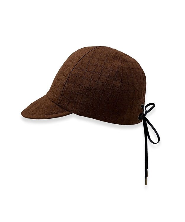 林八百吉商店 un chapeau  編上げキャップ ブラウン