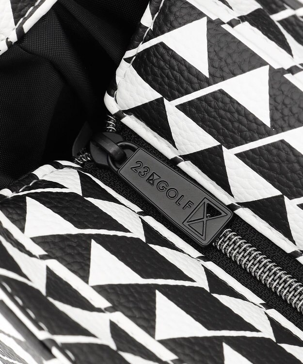 23区GOLF 【UNISEX】フラッグ総柄カートバッグ ブラック系5