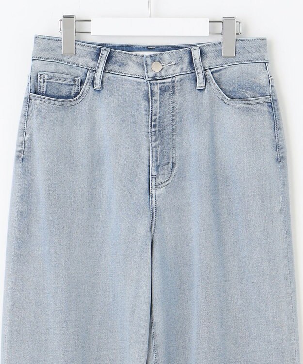 自由区 L 【19号サイズまで展開】ウスカルデニムダーツカーブ パンツ ライトインディゴ