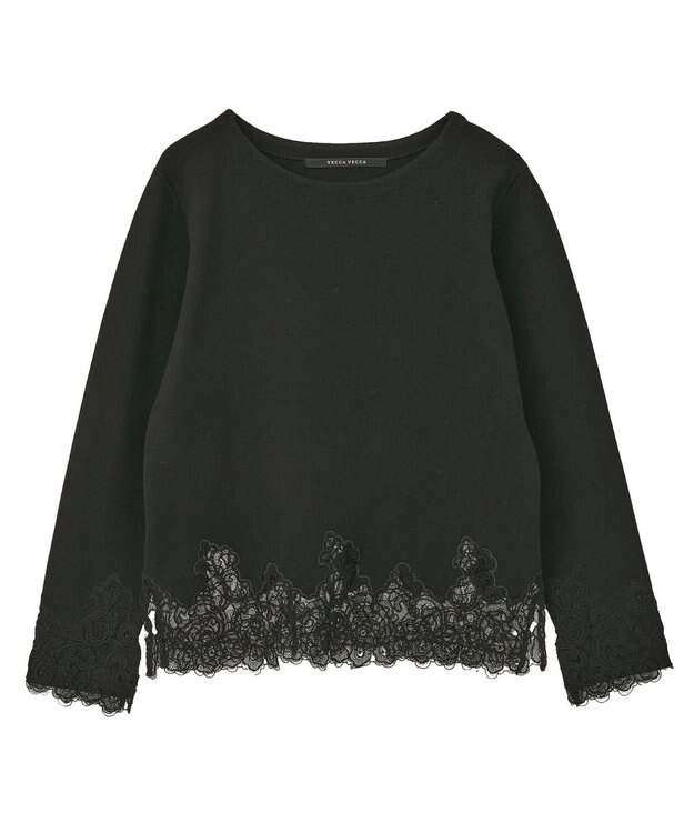 YECCA VECCA レースヘムニット Black