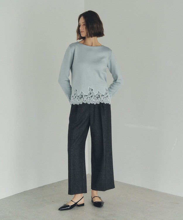 YECCA VECCA レースヘムニット Mint