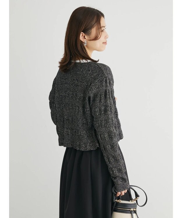 Green Parks ・ＡＮＤ　ＳＥＡＲＣＨ　ラメランダムリブカーディガン Black