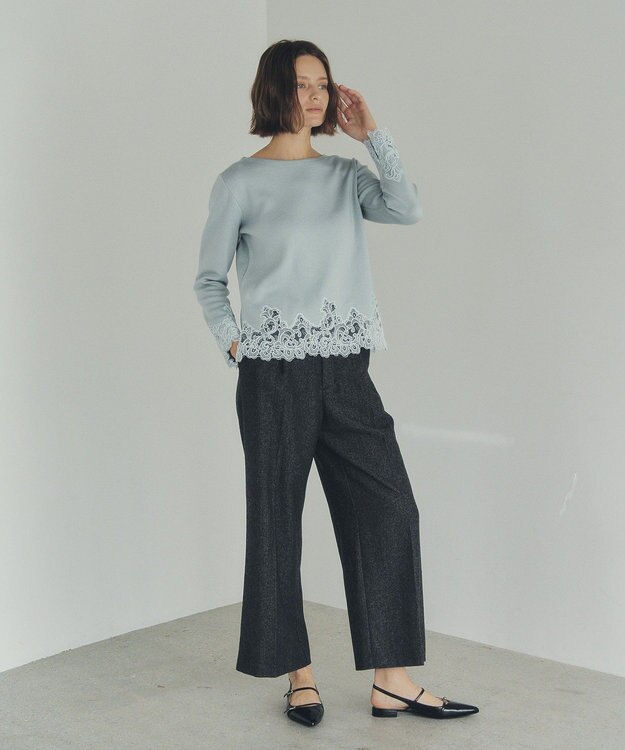 YECCA VECCA レースヘムニット Mint