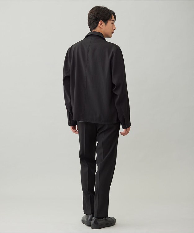 UNFILO MENS 【OCEANS YouTube 掲載/男女兼用】WOOL TOUCH 機能美シャツブルゾン ブラック