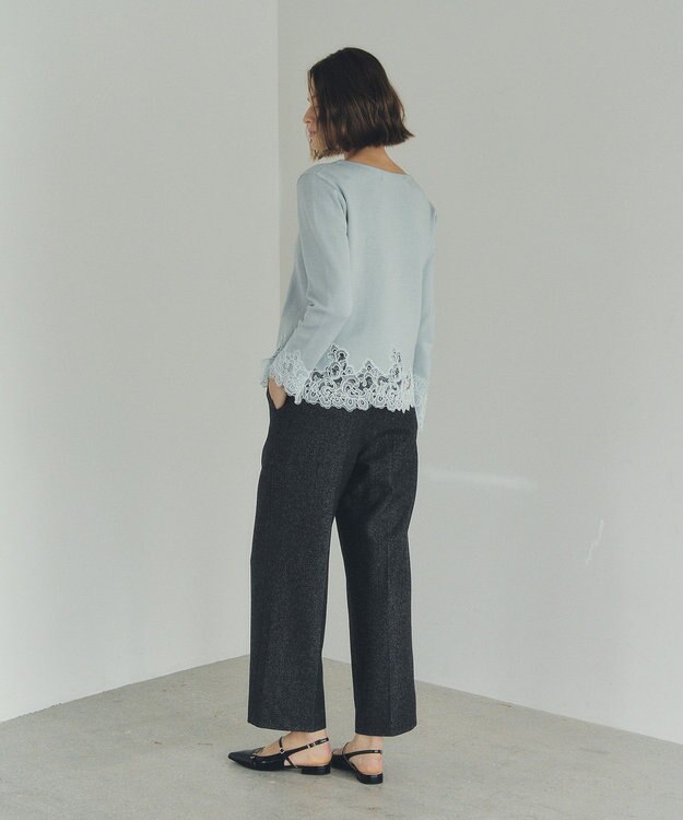 YECCA VECCA レースヘムニット Mint